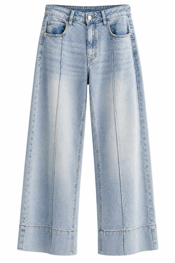 Jeans palazzo claro