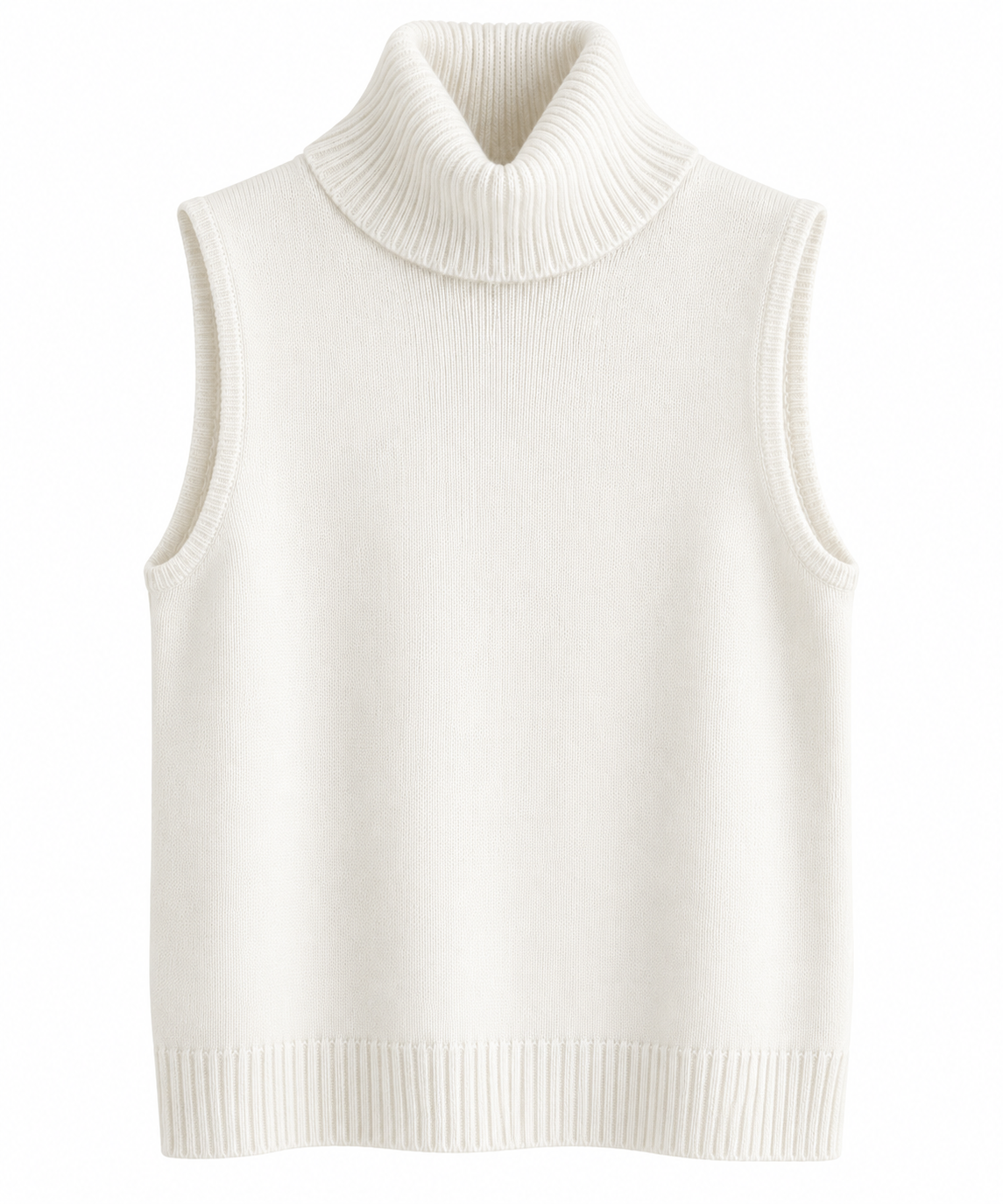 Chaleco cuello vuelto blanco