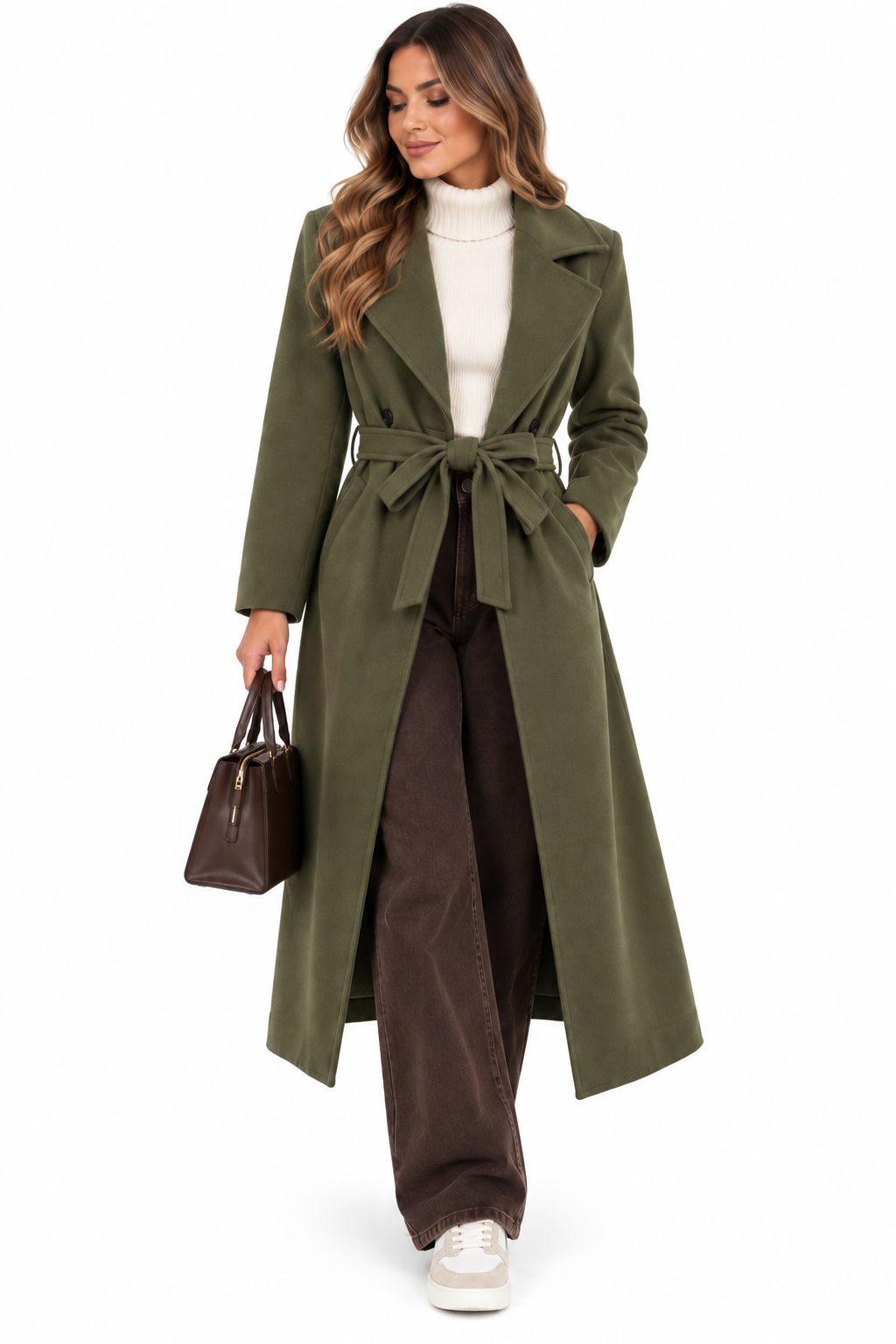 Gabardina de paño verde