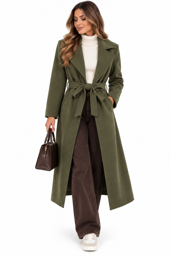 Gabardina de paño verde