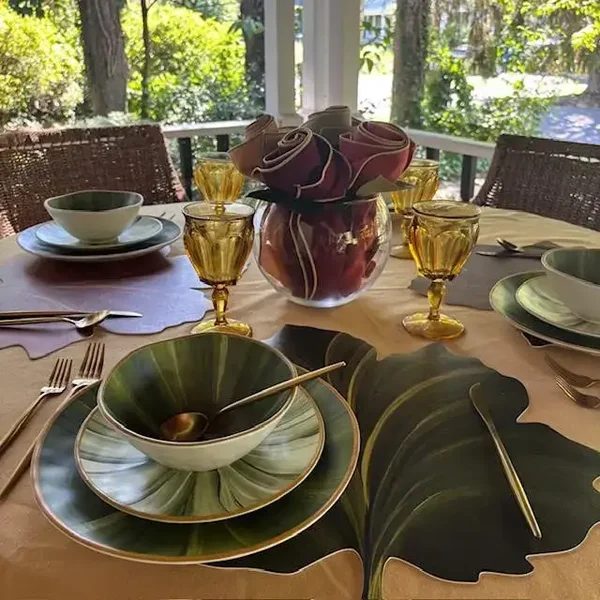 Painterly Maple Leaf Placemat Collection, S/12 Asst.