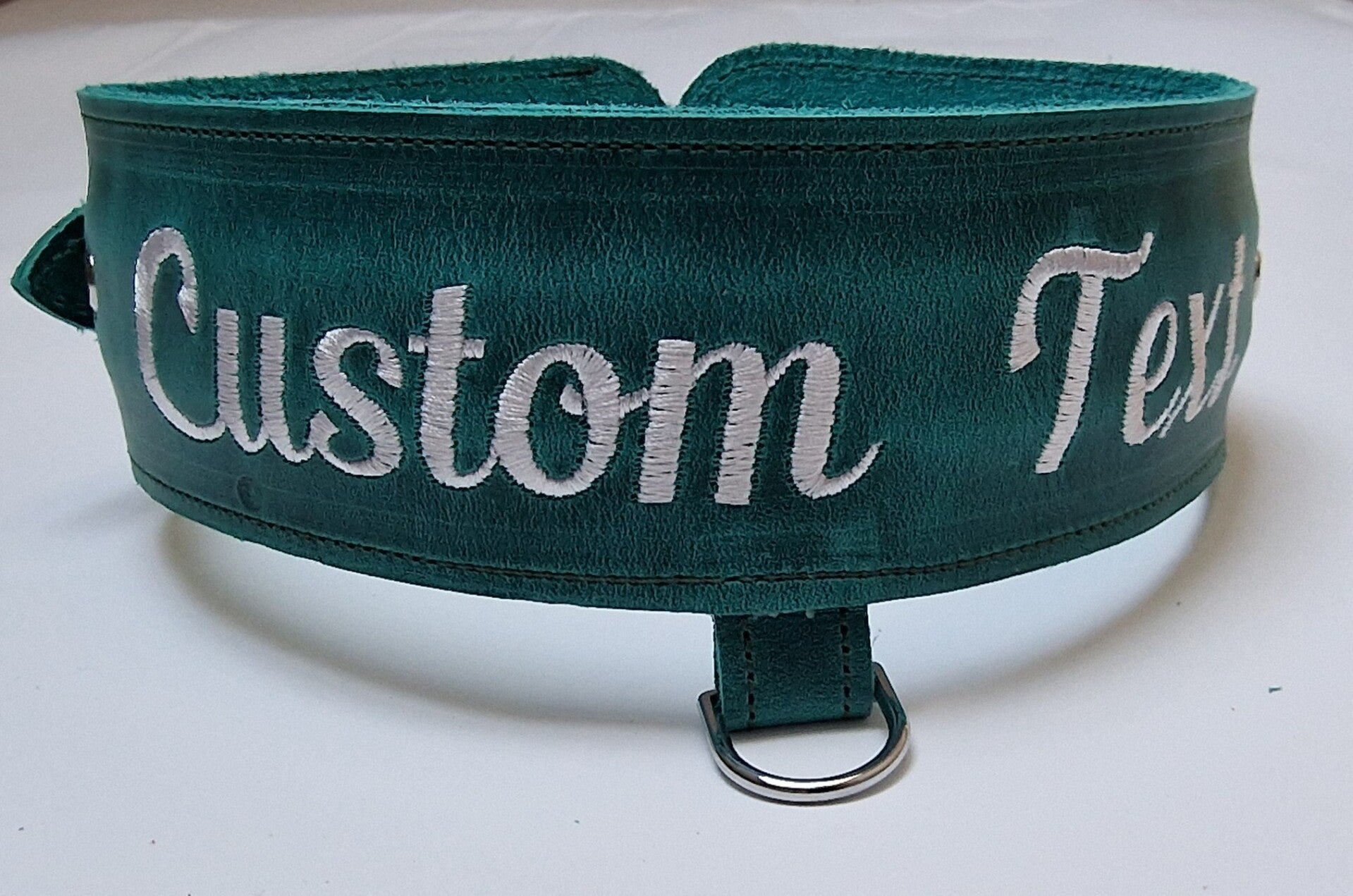 Leather choker with custom text