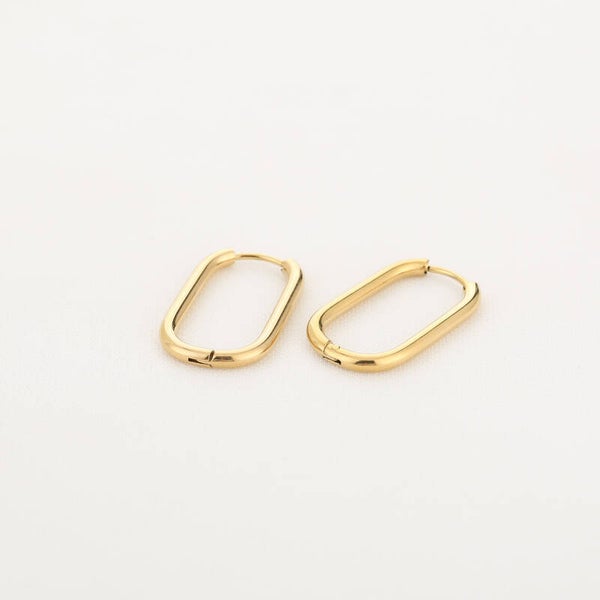 Stainless Steel Oorbellen Ovaal Goud JE15428