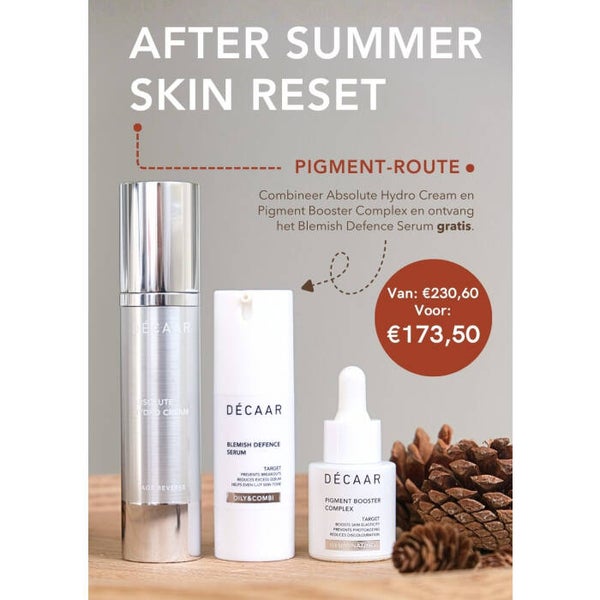 DÉCAAR Absolute Hydro Cream met Pigment Booster Complex en Gratis DÉCAAR Blemish Defence Serum