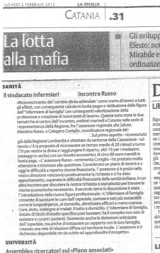 Calogero Coniglio politica sindacale