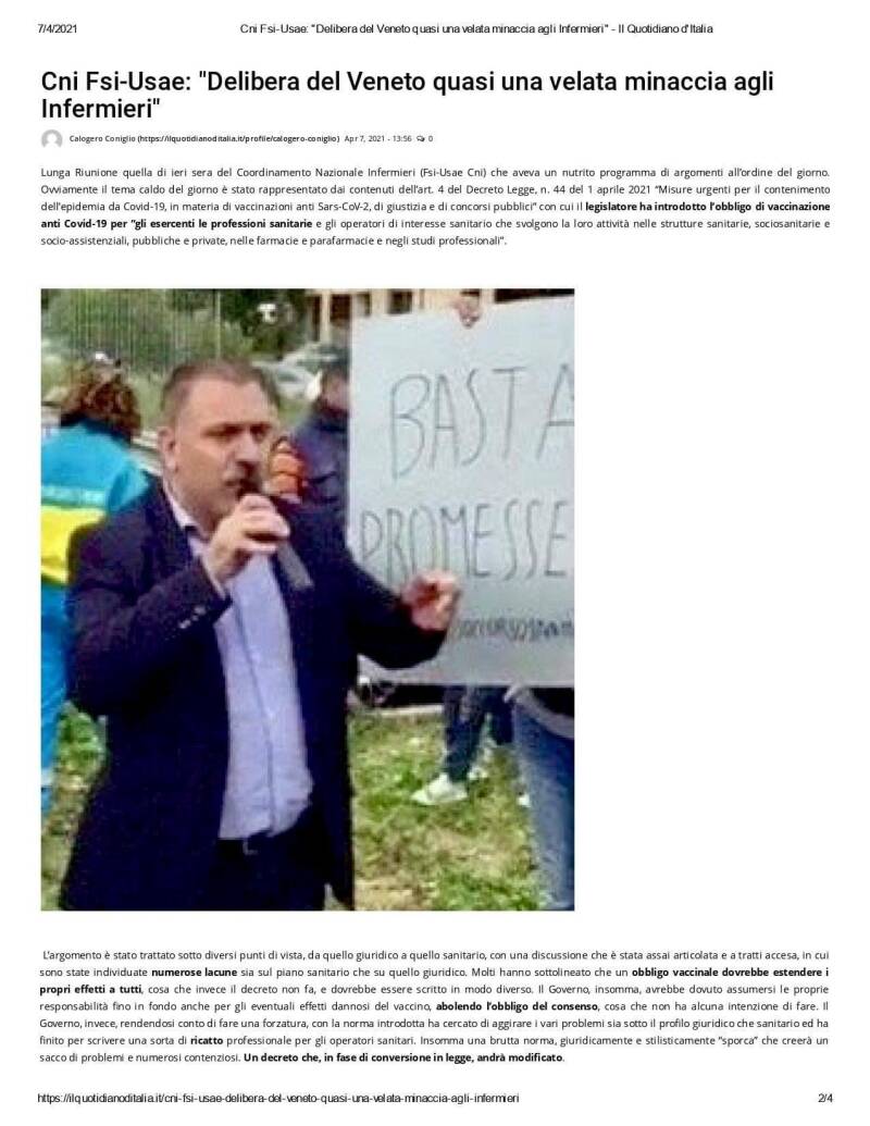 Calogero Coniglio politica sindacale