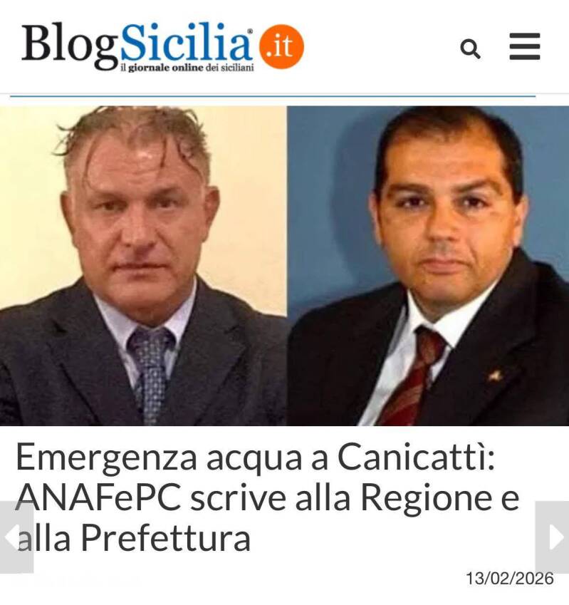 Emergenza acqua Sicilia Canicattì