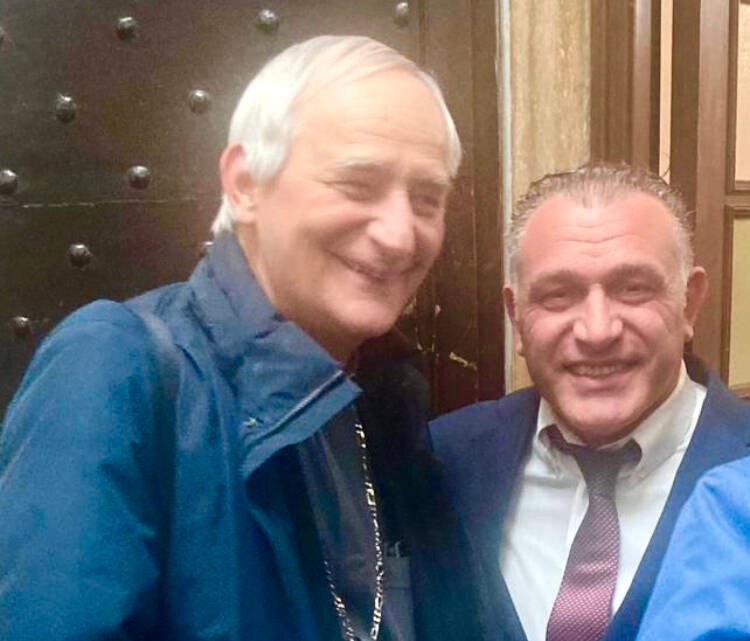 Calogero Coniglio evento fondazione De Gasperi con S.Em. Card. Matteo M. Zuppi Presidente Conferenza Episcopale Italiana