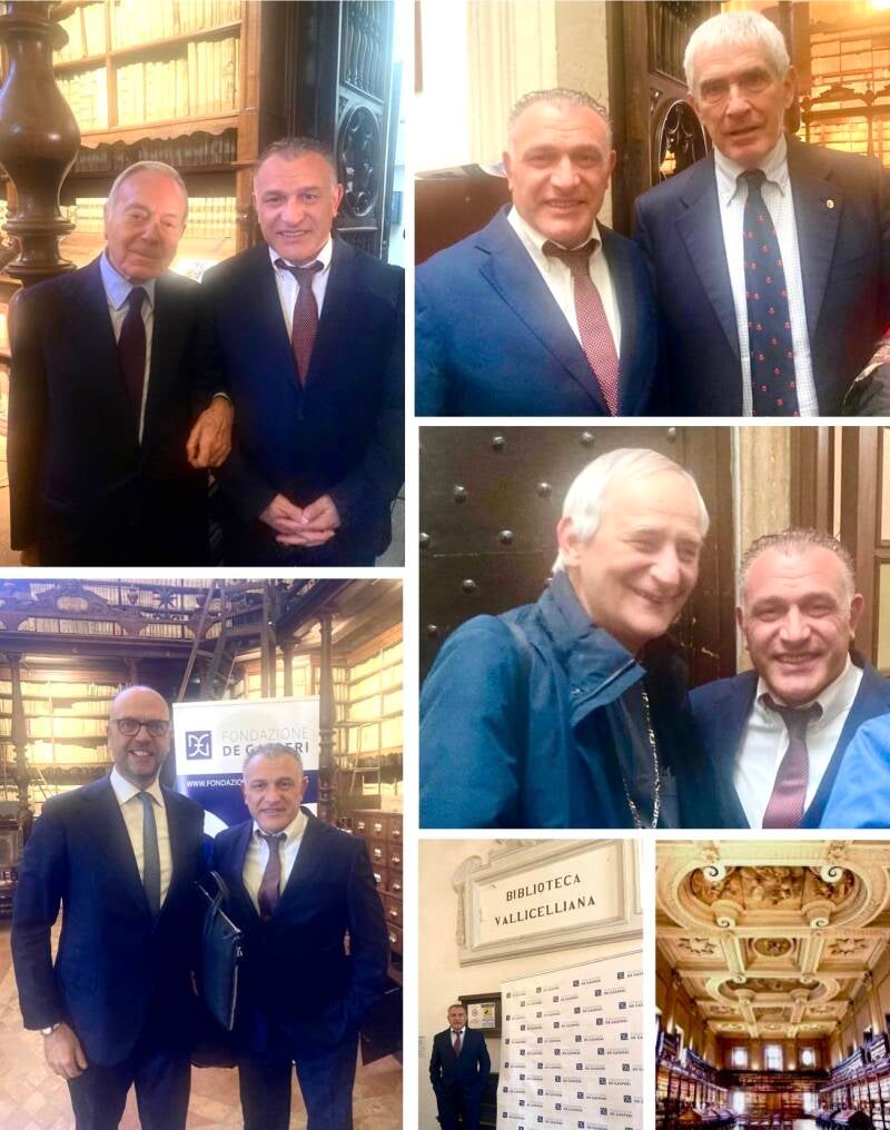 Calogero Coniglio evento fondazione De Gasperi con Gianni Letta, P. F. Casini, Angelino Alfano, S.Em. Card. Matteo M. Zuppi Presidente Conferenza Episcopale Italiana