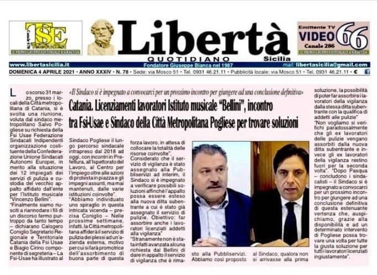 Calogero Coniglio e Sindaco del Comune di Catania Salvo Pogliese