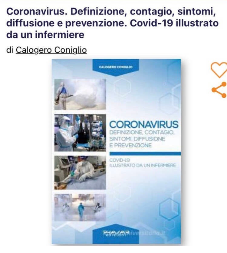 Calogero Coniglio libro Coronavirus covid-19 infermiere 