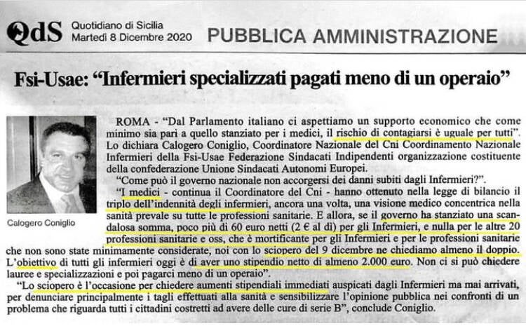 Calogero Coniglio politica sindacale