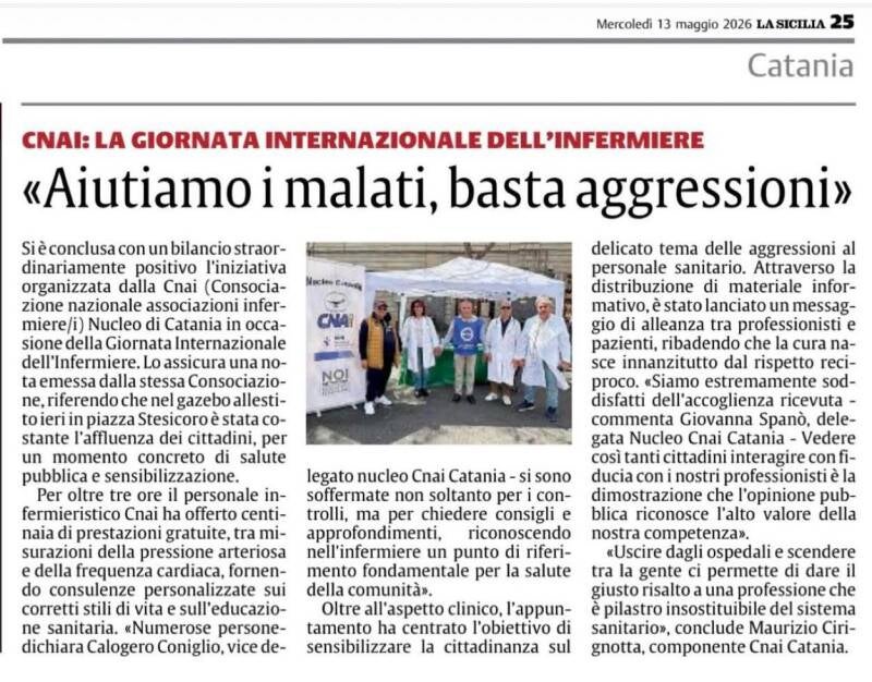 CALOGERO CONIGLIO CNAI  BANCHETTO INFERMIERI CATANIA