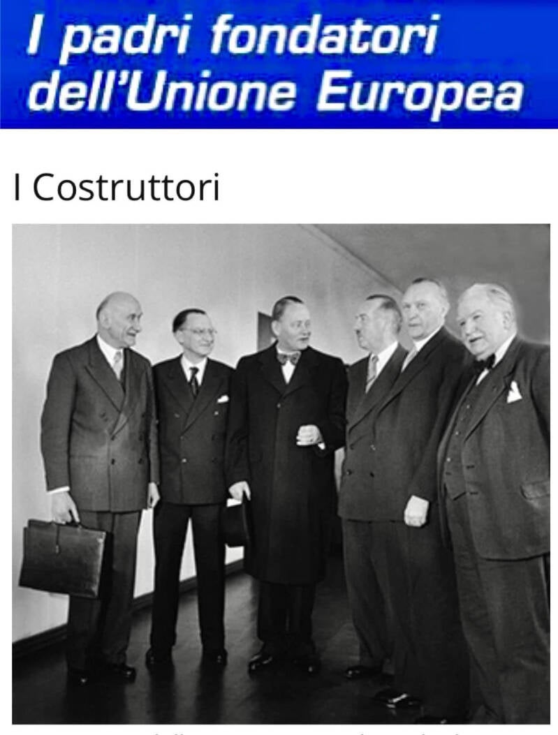 Padri fondatori costituenti Costituzione Europa Unione Europea