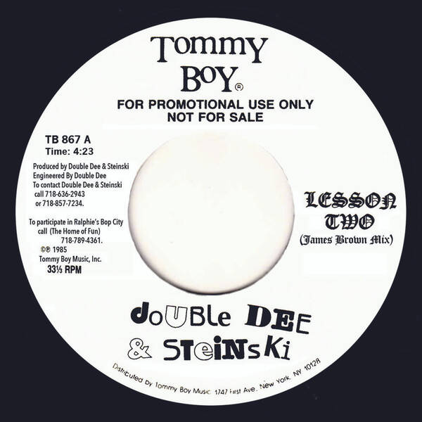 Double Dee & Steinski ‎– Lessons 2 & 3 Promo 7" Reissue