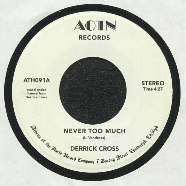 Derrick Cross – Never Too Much 7" Reissue