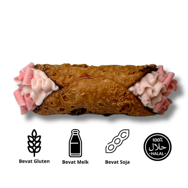Cannoli met Aardbeiencrème – 48 stuks (direct serveerbaar)
