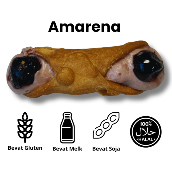 Cannoli met Amarena Kers – 48 stuks (direct serveerbaar)