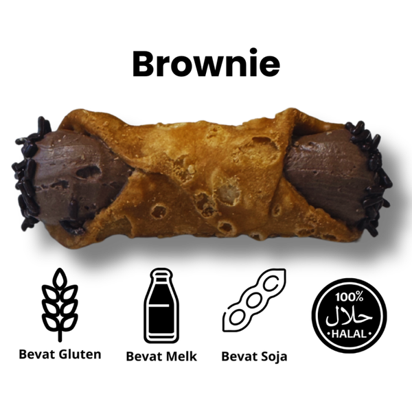 Cannoli met Browniecrème – 48 stuks (direct serveerbaar)