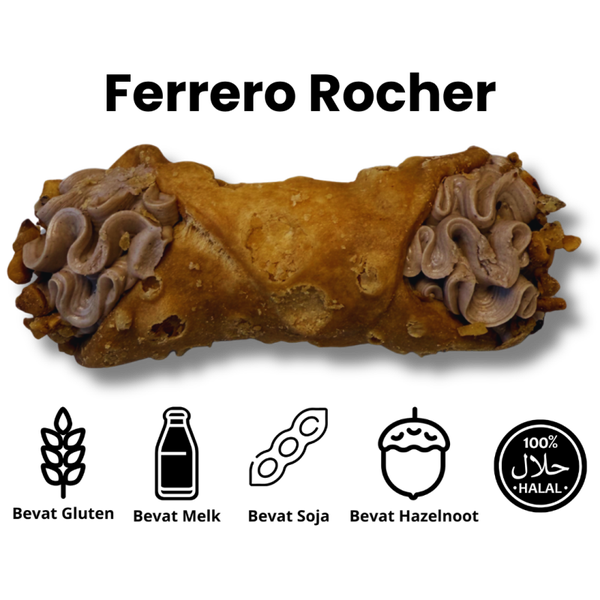 Cannoli – Ferrero Rocher Crème  – 48 stuks (direct serveerbaar)