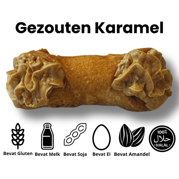 Cannoli Gezouten Karamel – 48 stuks (direct serveerbaar)