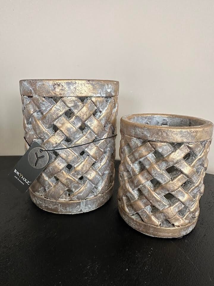BRYNXZ potjes / kaarshouder. set van 2 stuks