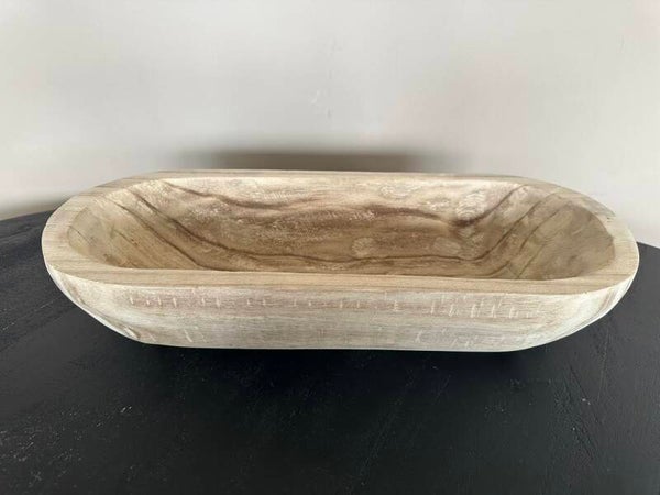 Decoratie schaal hout XL