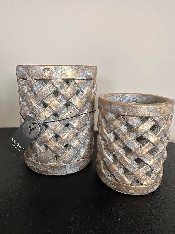 BRYNXZ potjes / kaarshouder. set van 2 stuks