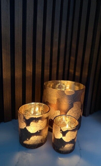 Waxinelichthouder set PTMD herfst