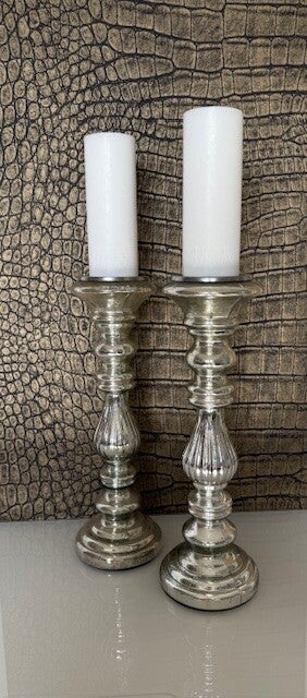 Glas Kandelaar Pole to Pole set van 2 stuks L