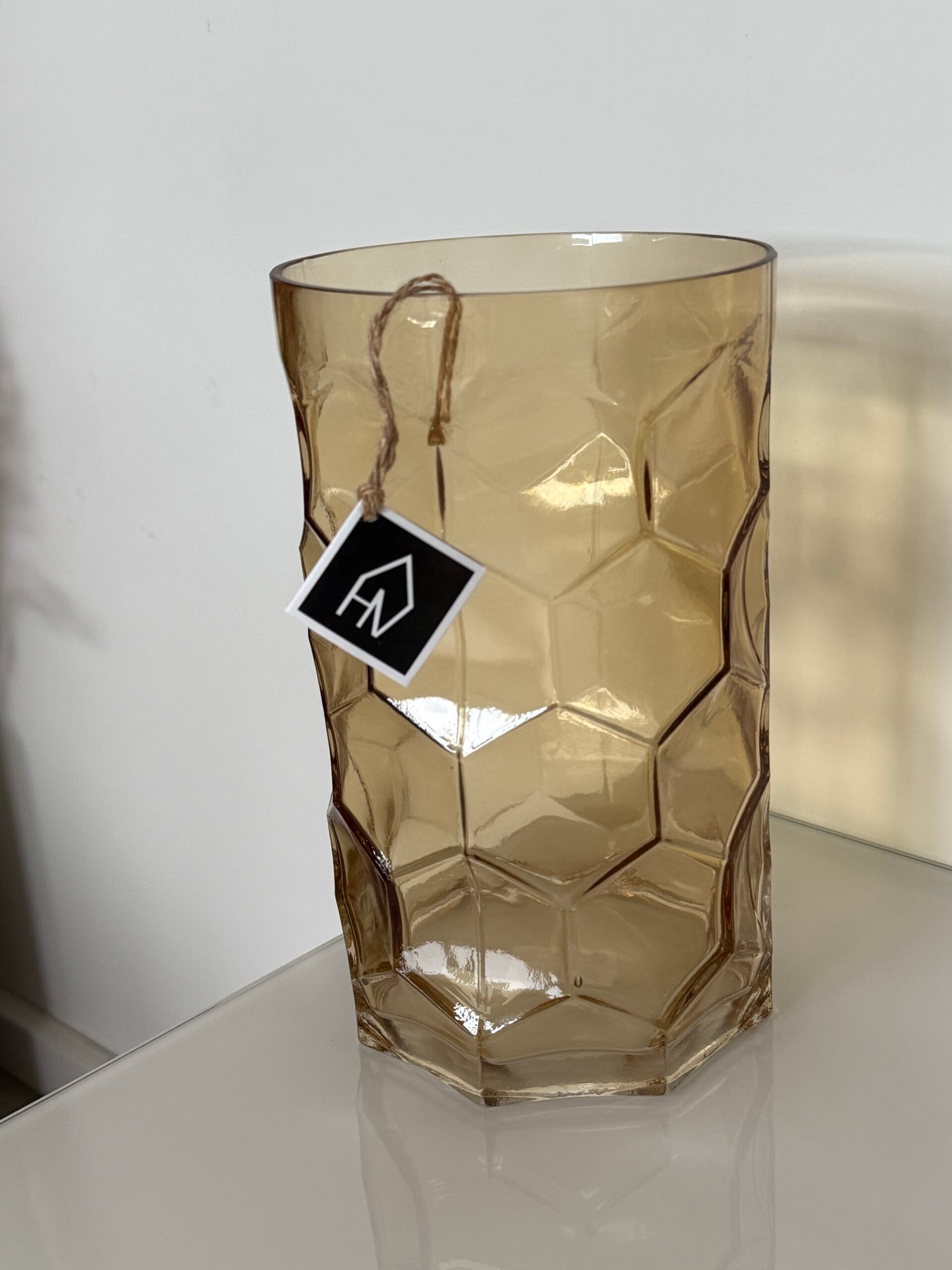 Doorzichtig gele vaas