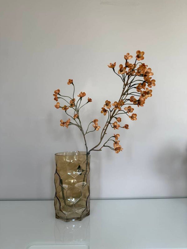 Doorzichtig gele vaas