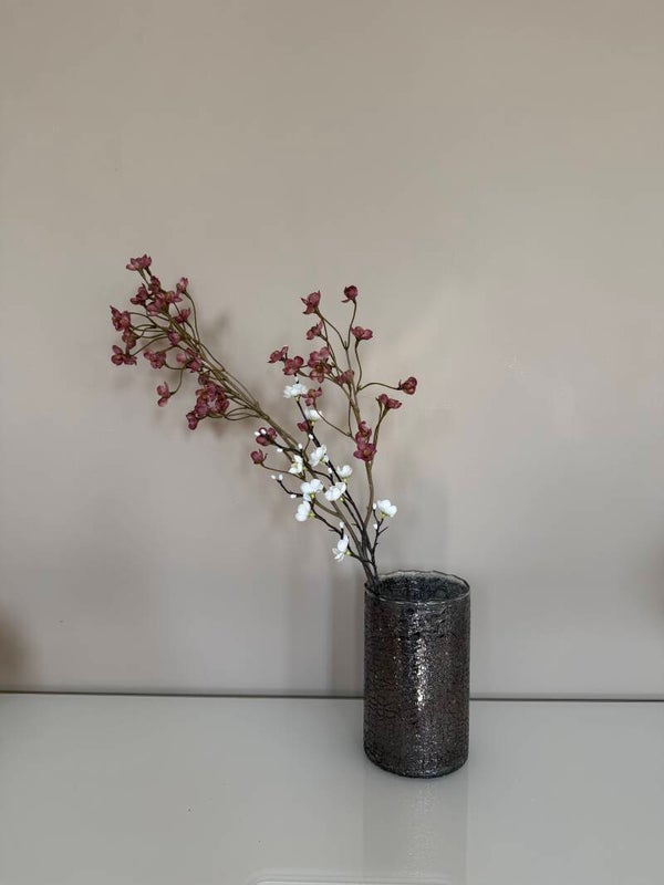 countryfield handgemaakte vaas zilver grijs zwart