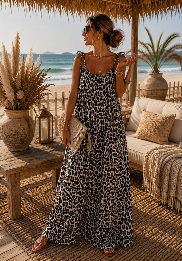 Robe longue en gaze de coton