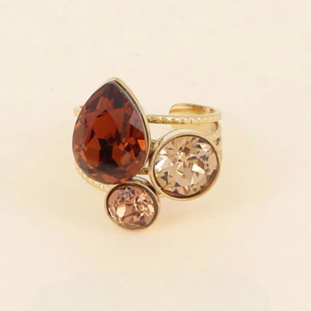 Bague "Houston" cristaux de Swarovski®
