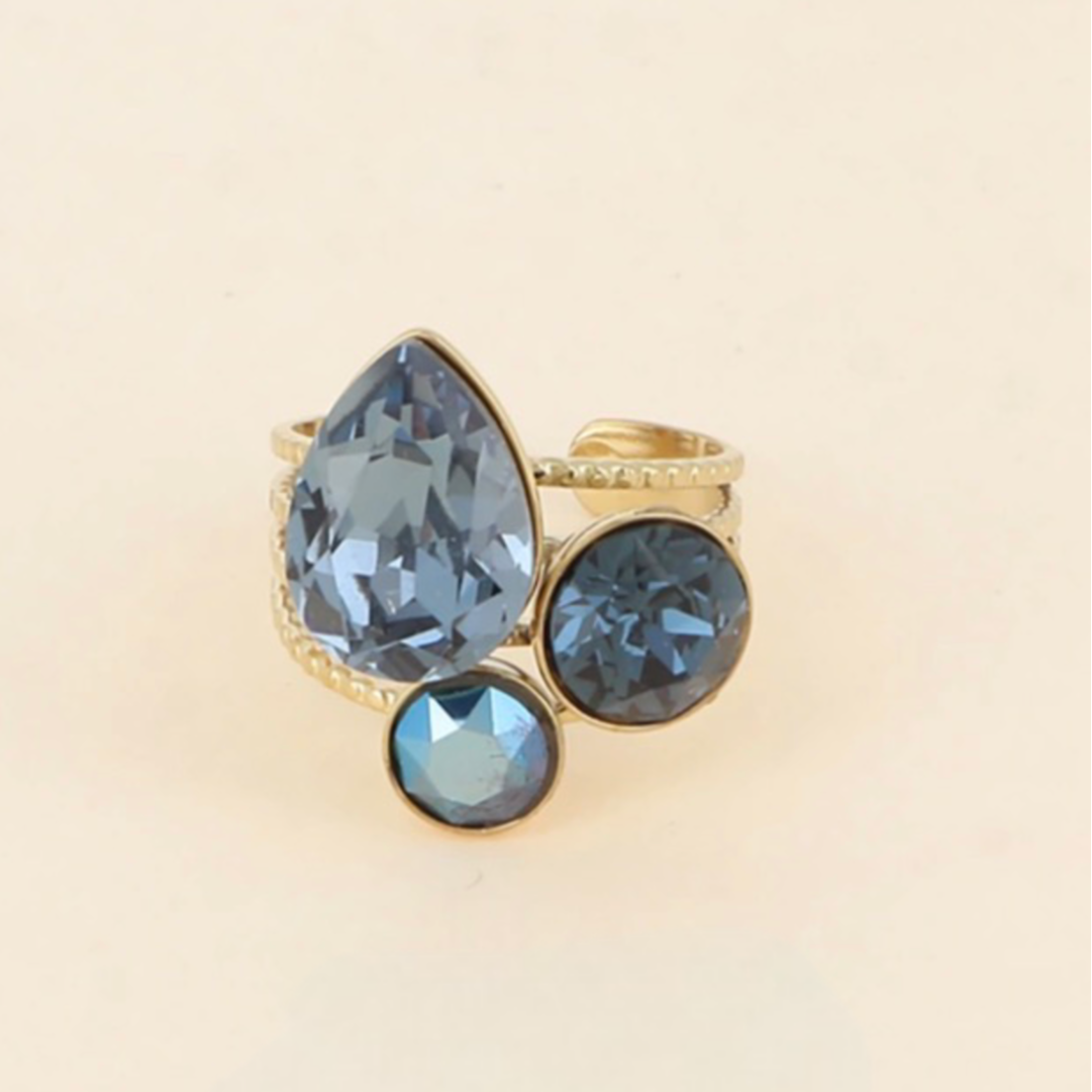 Bague "Houston" cristaux de Swarovski®