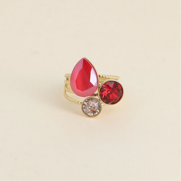 Bague "Houston" cristaux de Swarovski®