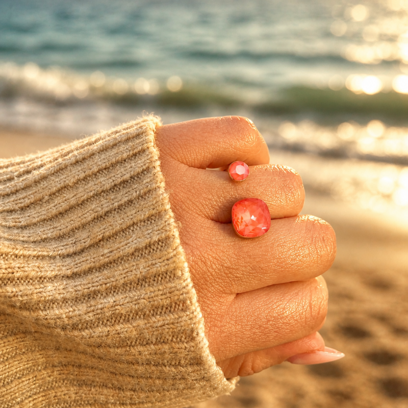 Bague "Double" cristaux de Swarovski®
