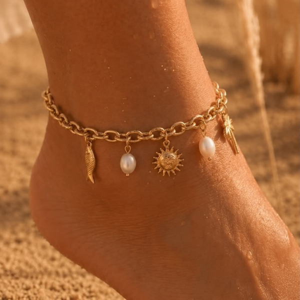 Chaine de cheville "Soleil"