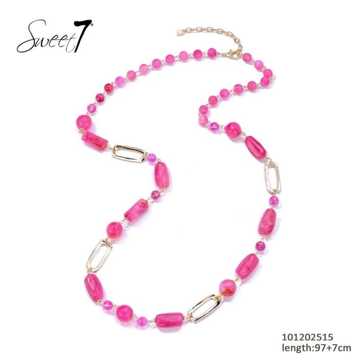 Lange ketting fuchsia