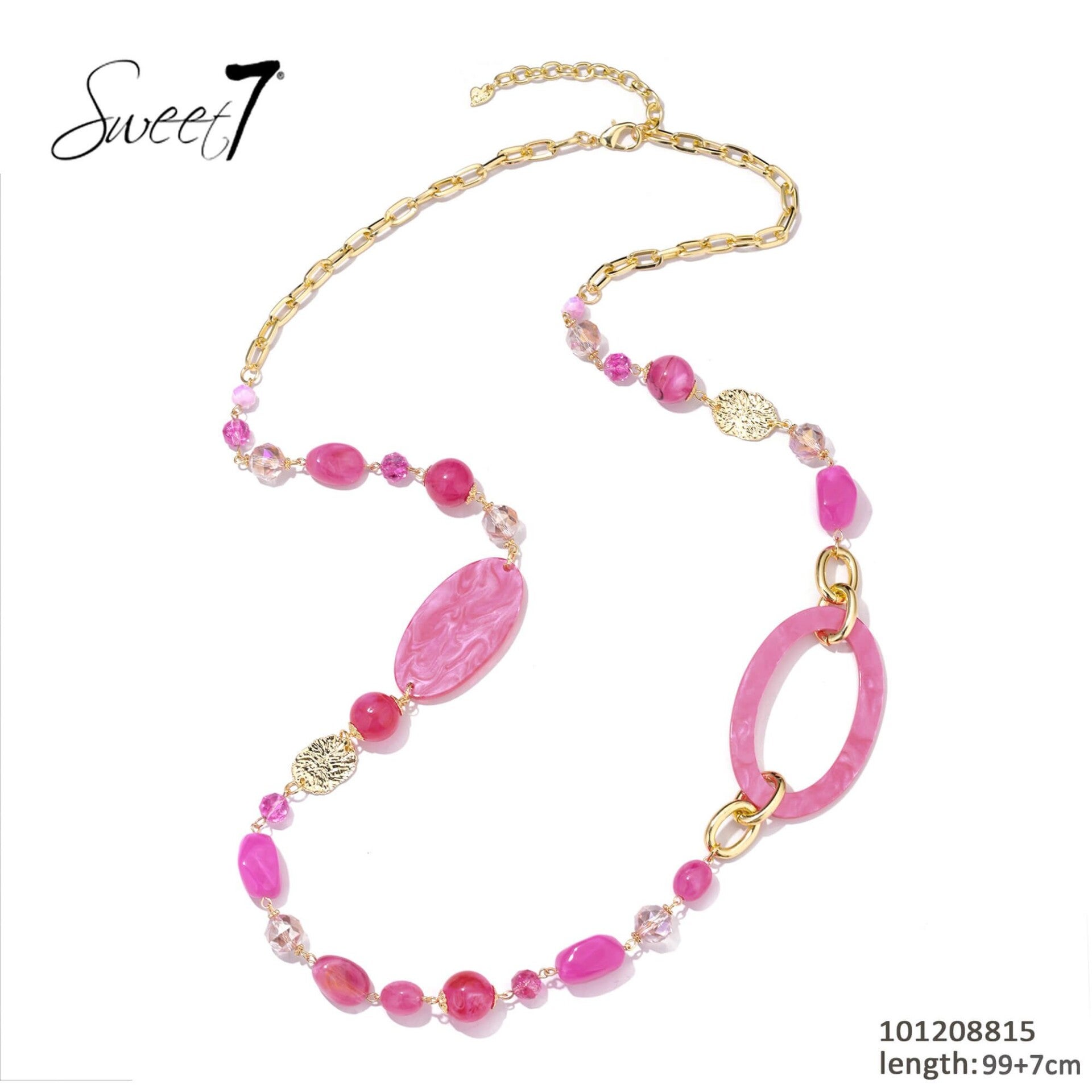 Lange ketting fuchsia