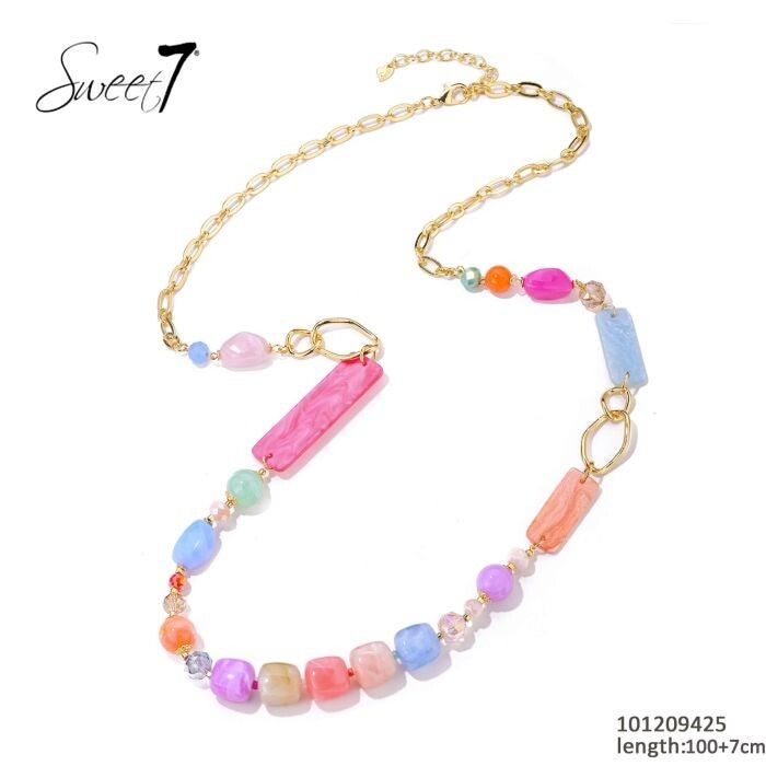 Lange ketting multicolor