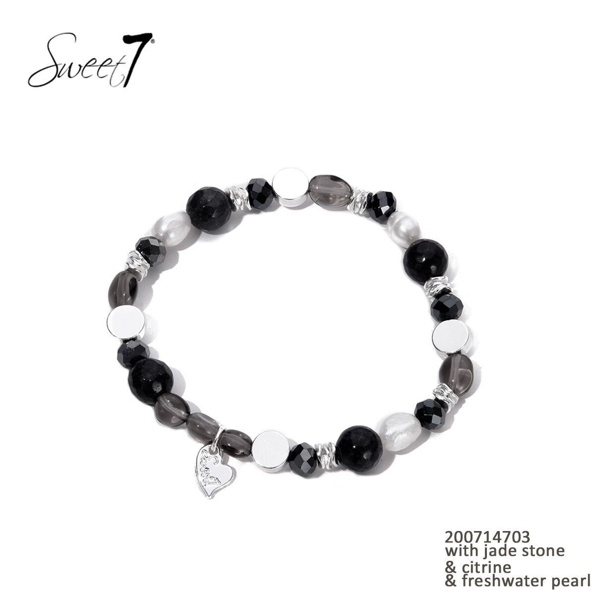 Amrband zwart - wit - zilver