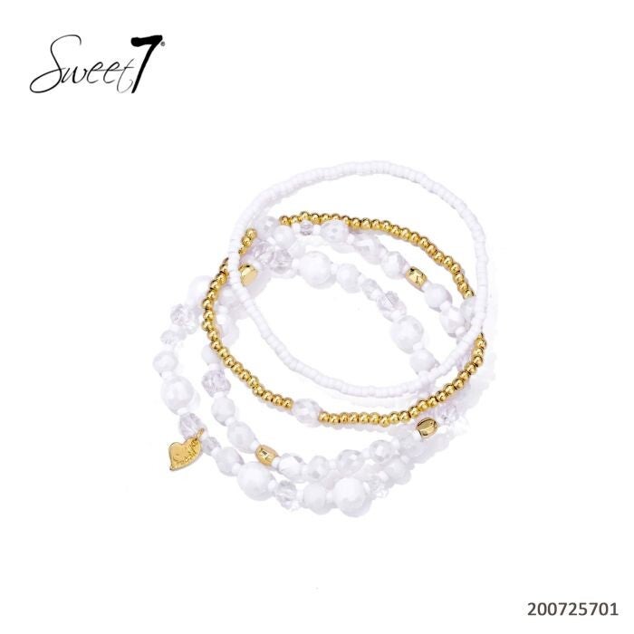 Armbanden wit & goud