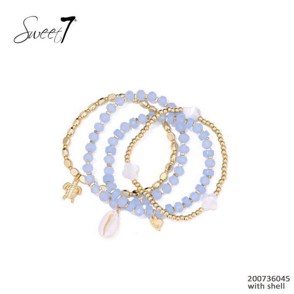 Set van armbanden pastelblauw