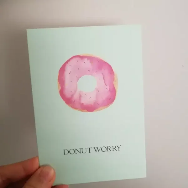 SALE - Enkele wenskaart ' Donut Worry '