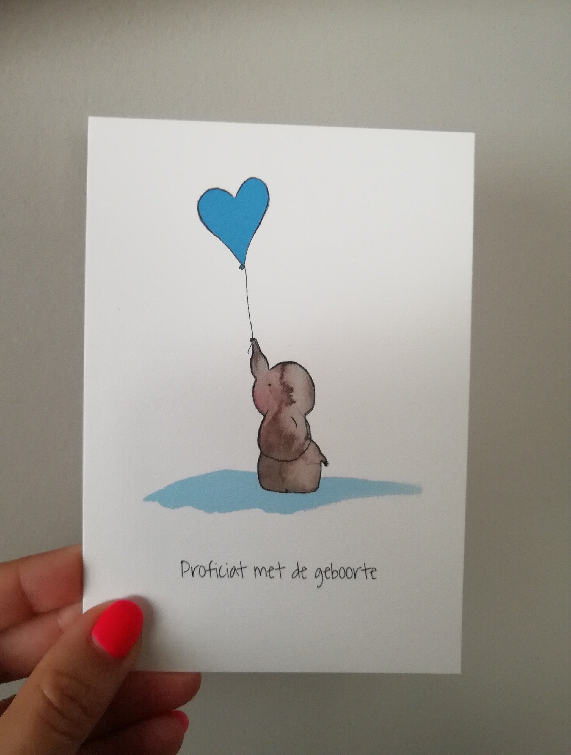 SALE - Wenskaart 'geboorte jongen'