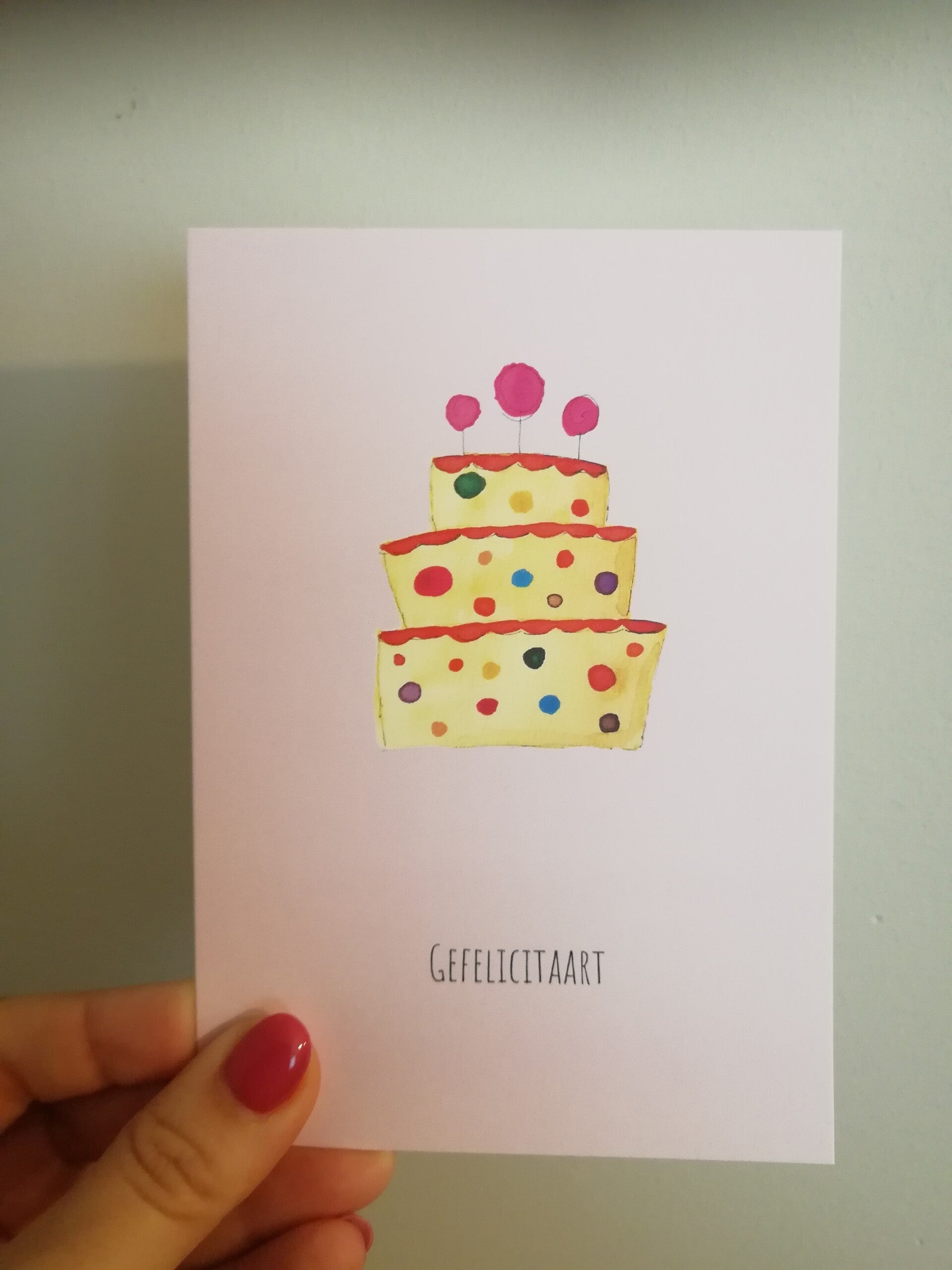 SALE - Wenskaart 'GEFELICITAART'