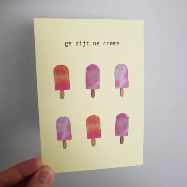SALE - Wenskaart 'ge zijt ne creme'