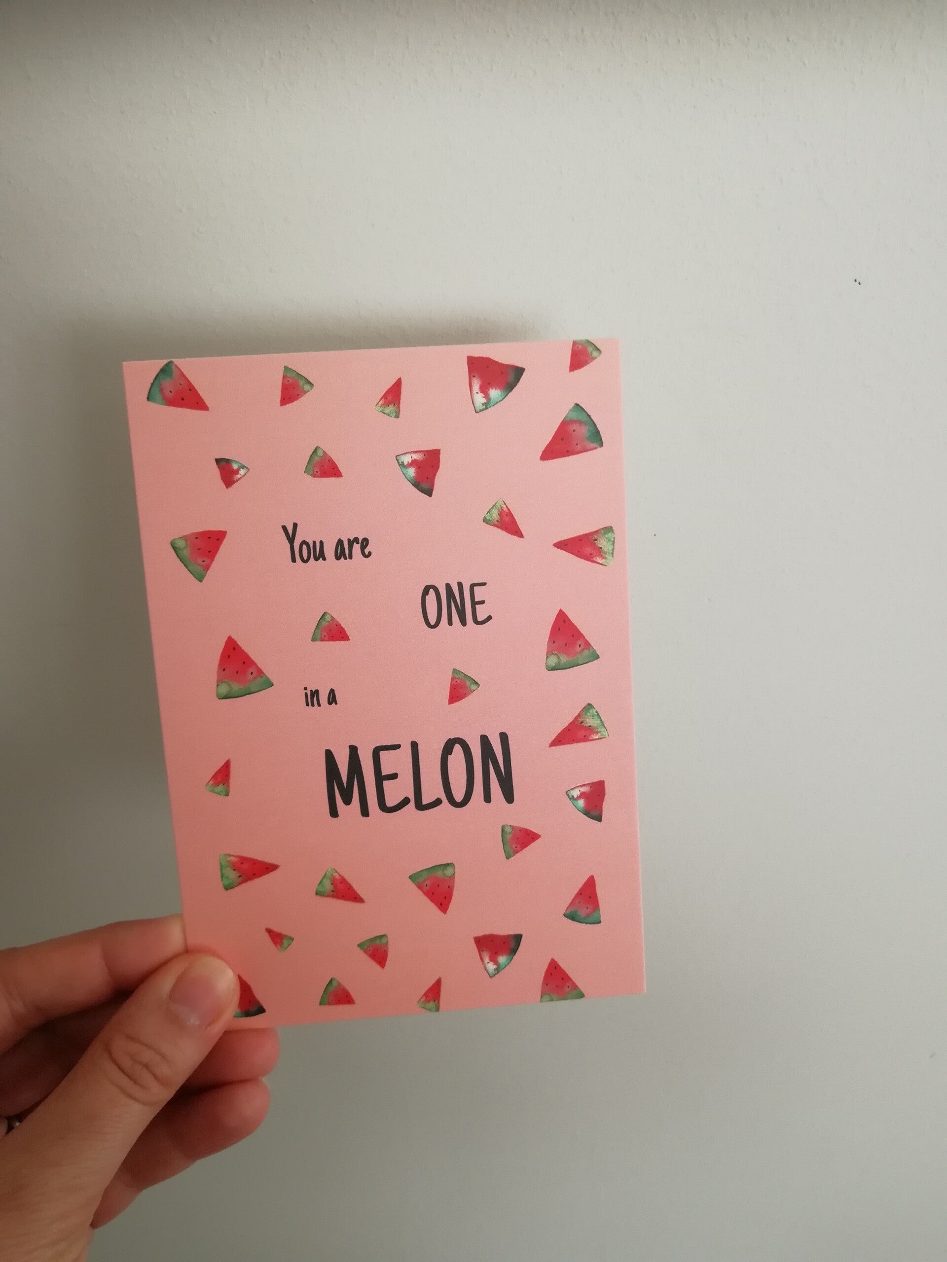 SALE - Wenskaart 'You are one in a melon'